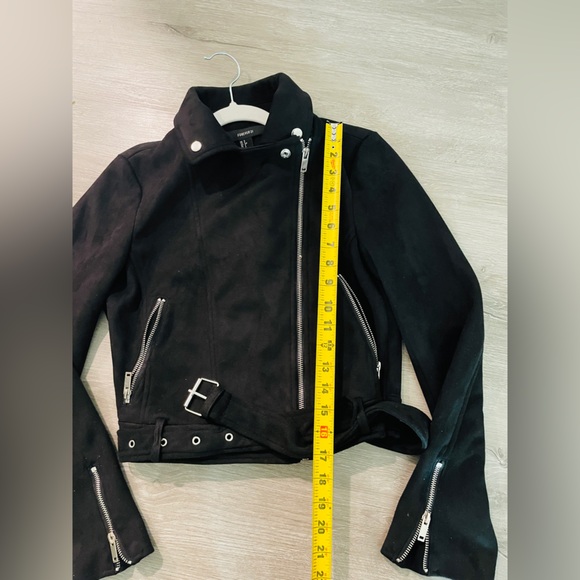 Forever 21 Faux Suede Moto Jacket – Black (Size S) - Picture 4 of 7